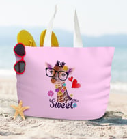 BK Gift Kişiye Özel Pudra Pembe Fermuarlı Plaj Çantası  13