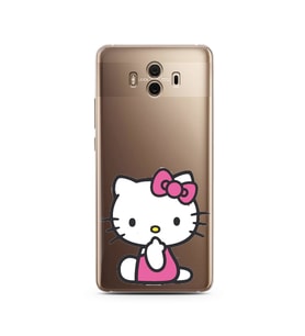 Hello Kity Tasarımlı Süper Şeffaf Silikon Telefon Kılıfı Huawei Mate 10 Pro