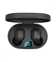 E6S True Kablosuz Kulaklık Dijital Göstergeli Ekranlı Bluetooth 5.0 Kulaklık (Siyah)