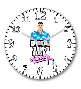 Gta Vice City  Duvar Saati Bombeli Gercek Cam
