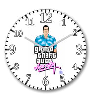 Gta Vice City  Duvar Saati Bombeli Gercek Cam