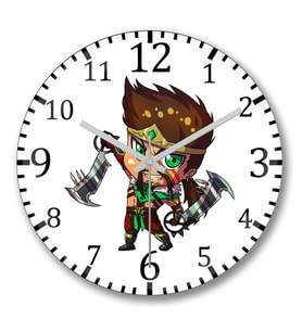 League Of Legends Draven Duvar Saati Bombeli Gercek Cam