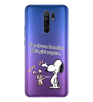 Snoopy Tasarımlı Süper Şeffaf Silikon Telefon Kılıfı Xiomai Redmi 9