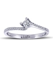 Lova Toplam 0,21 Karat Pırlanta Tektaş Yüzük - 1070056