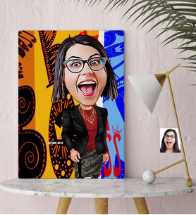 BK Gift Kişiye Özel Bayan Big Boss Karikatür Kanvas Tablo 30x50cm  3