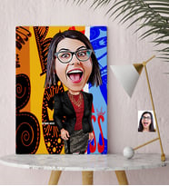 BK Gift Kişiye Özel Bayan Big Boss Karikatür Kanvas Tablo 30x50cm  3