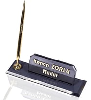 Elf Kristal Masa İsimliği Yeni İş Hediyesi Ofis Masaüstü İsimlik (Siyah)
