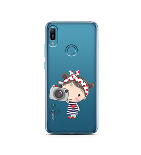 Foto Kız Tasarımlı Süper Şeffaf Silikon Telefon Kılıfı Huawei Y6 Prime (2019)
