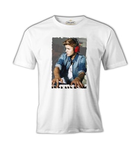 Justin Bieber - Board Beyaz Erkek Tshirt