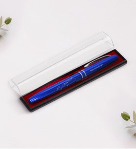 BK Gift Kişiye Özel Atatürk İmzalı Mavi Metal Roller Kalem