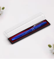 BK Gift Kişiye Özel Atatürk İmzalı Mavi Metal Roller Kalem