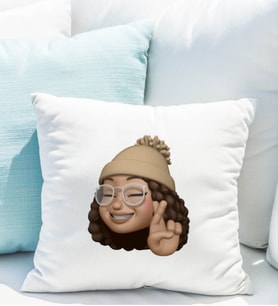 Emoji Kız Stiker Yastığı