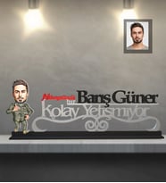 Kişiye Özel Asker Karikatürlü Kolay Yetişmiyor Ahşap Biblo Bay-4