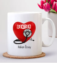 BK Gift Kişiye Özel Doktor Beyaz Kupa Bardak