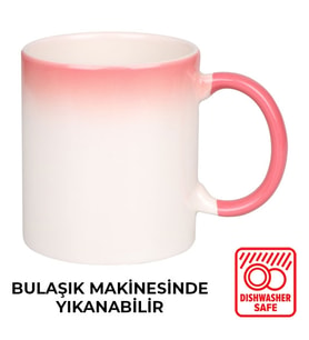 Seramik Degrade Pembe Kupa-istenilen baskılarla
