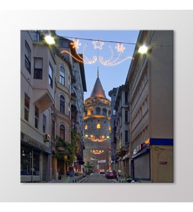 Arty Tablo Galata Kulesi Tablo (Karışık)