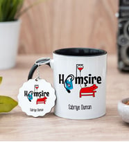 Hemşire Siyah Kupa Bardak Ve Anahtarlık Set
