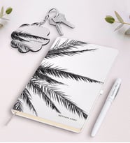 BK Gift Kişiye Özel İsimli Beyaz Defter Kalem Ve Anahtarlık Hediye Seti-34 (Model 1)