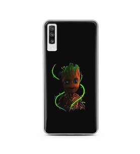 Baby Groot Tasarım Süper Şeffaf Silikon Telefon Kılıfı Samsung A70