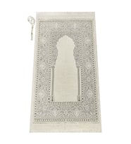 Mihraplı Şönil Lüks Seccade - Gri Renk