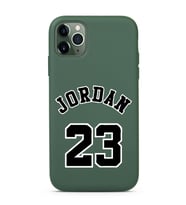 Iphone 11 Pro Max Air Jordan Tasarımlı Koyu Yeşil Lansman Telefon Kılıfı
