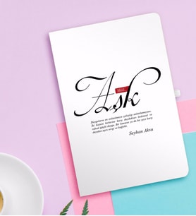 BK Gift Kişiye Özel Mânâ Aşk Beyaz Defter