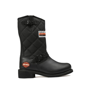 Harley Davidson Siyah Kadın Çizmesi 025G100071-Black-Derı