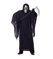 Unisex Yetişkin Halloween Azrail Kostümü (Siyah)