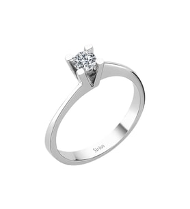 Sirius F Renk 0,31 Karat Pırlanta Tektaş Yüzük 0724R0039