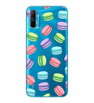 Macaron Tasarımlı Süper Şeffaf Silikon Telefon Kılıfı Oppo Realmi C3
