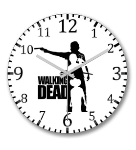 The Walking Dead Duvar Saati Bombeli Gercek Cam