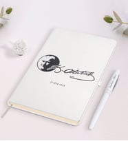BK Gift Kişiye Özel Atatürk Temalı Beyaz Defter ve Kalem Hediye Seti-20