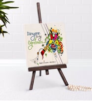 BK Gift Kişiye Özel Dünyanın En iyi Öğretmeni Şovaleli Doğal Taş-27 (Beyaz)