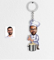 BK Gift Kişiye Özel Bay Aşçı Karikatür Anahtarlık  1