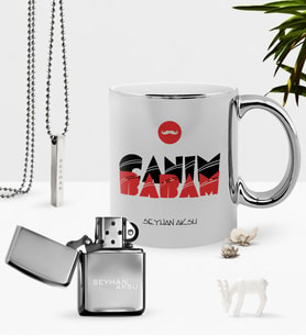 BK Gift Kişiye Özel Canım Babam Krom Kupa Benzinli Çakmak Kolye Seti-5 (Model 1)
