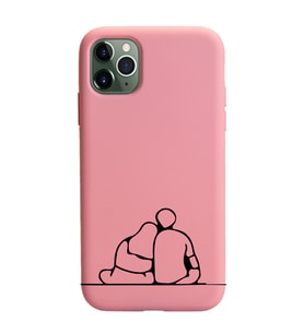 Iphone 11 Pro Çizgi Tasarımlı Pudra Lansman Telefon Kılıfı