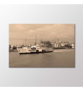 Arty Tablo Galata Kulesi ve Vapur Tablo (Karışık)