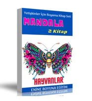 Yetişkinler İçin Hayvanları Boyama Kitap Seti (2 Kitap)