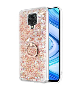 Microsonic Xiaomi Redmi Note 9S Kılıf Glitter Liquid Holder Gold