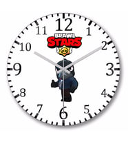Black  Crow Brawl Stars Duvar Saati Bombeli Gercek Cam