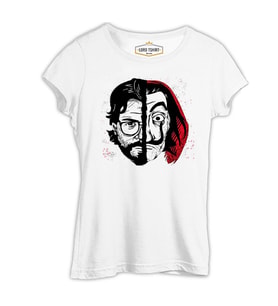 La Casa De Papel - Prof Beyaz Kadın Tshirt