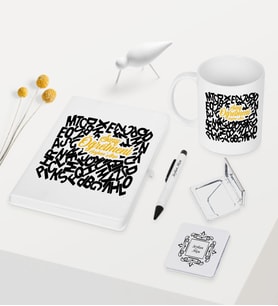 BK Gift Kişiye Özel Sınıf Öğretmeni Temalı Beyaz Defter Kalem Kupa Ayna Seti - 3