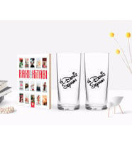BK Gift Kişiye Özel Renkli Baskılı İsimli İkili Rakı Bardağı ve Rakı Cep Kitabı Hediye Seti (Model 1)
