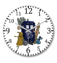 Doctor Who Duvar Saati Bombeli Gercek Cam