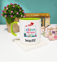 Mesajlı Kimya Öğretmeni Kupa Bardak Yeşil