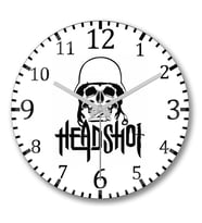 Head Shot Two Duvar Saati Bombeli Gercek Cam