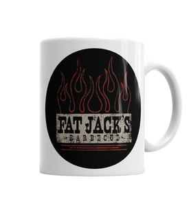 Fat Jacks Logo Kupa Bardak Porselen