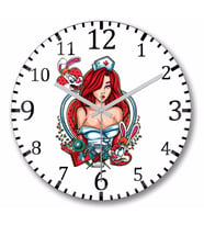 Jessica Rabbit  Duvar Saati Bombeli Gercek Cam