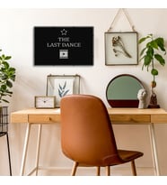 New Jargon - Benim Favori Dizim The Last Dance Tasarım Metal Tablosu 50x32cm (Siyah)