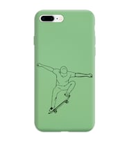 Iphone 8 Plus Çizgi Tasarımlı Yeşil Lansman Telefon Kılıfı